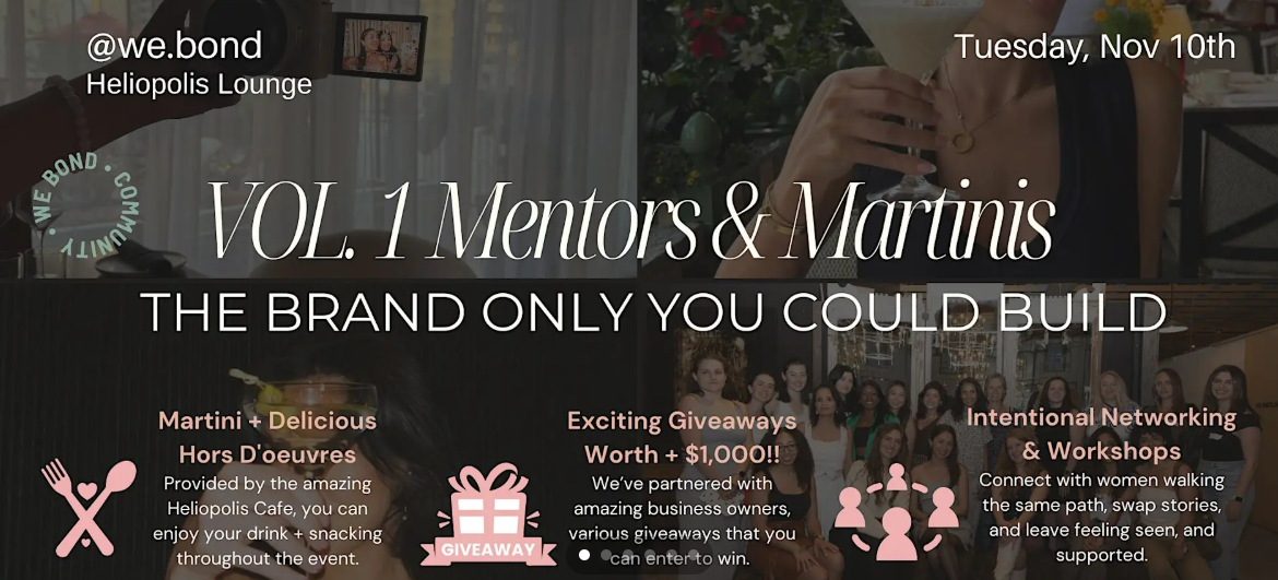 Mentors and Martinis - women networking at Heliopolis